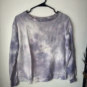 Light Purple Tie-Dye Long Sleeve Thermal Shirt